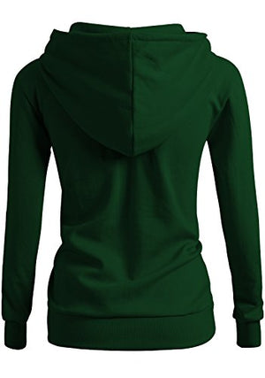 Women's Long Sleeve Hoodie Dark Green