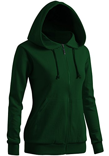 Women's Long Sleeve Hoodie Dark Green
