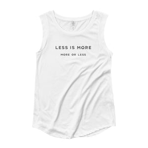 Less Is More Ladies’ Cap Sleeve T-Shirt